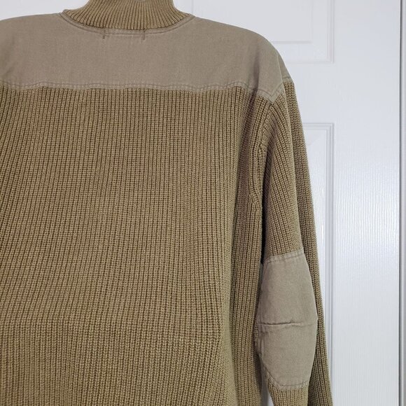 Orvis Ribbed Quarter Zip Sweater Elbow Patches 100% Cotton Mens Sz XXL - Picture 4 of 8